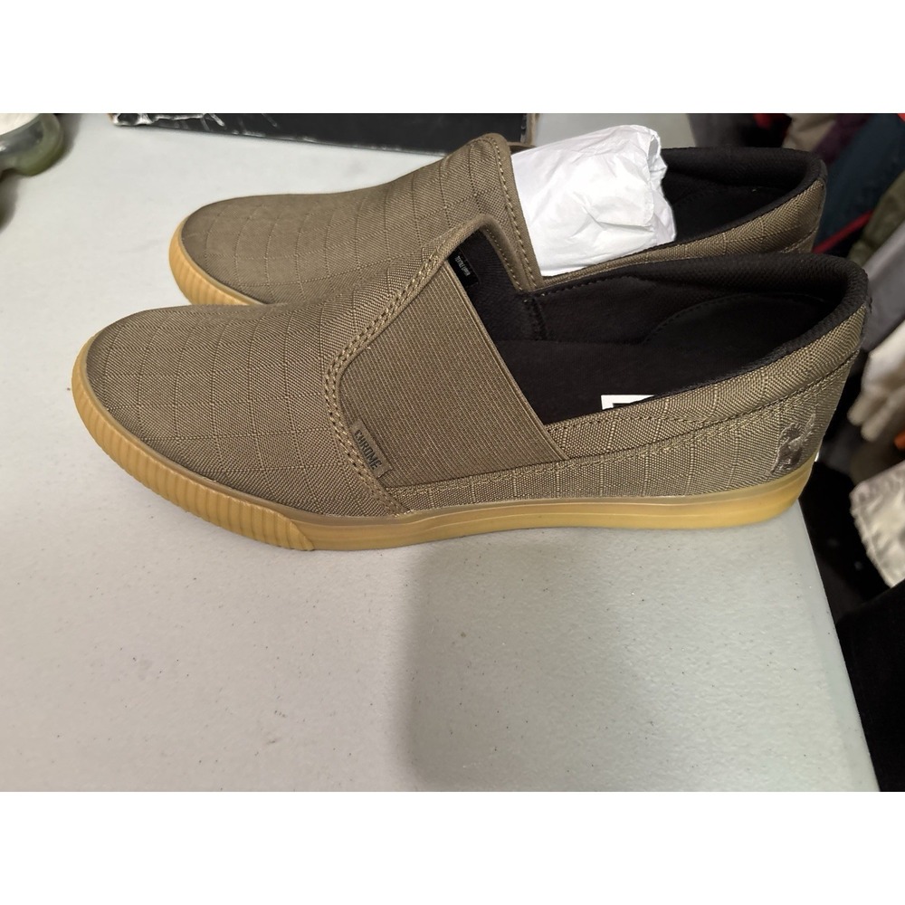 CHROME INDUSTRIES Dima 2.0 Men's Slip-On Shoes, Army/gum Men's 10